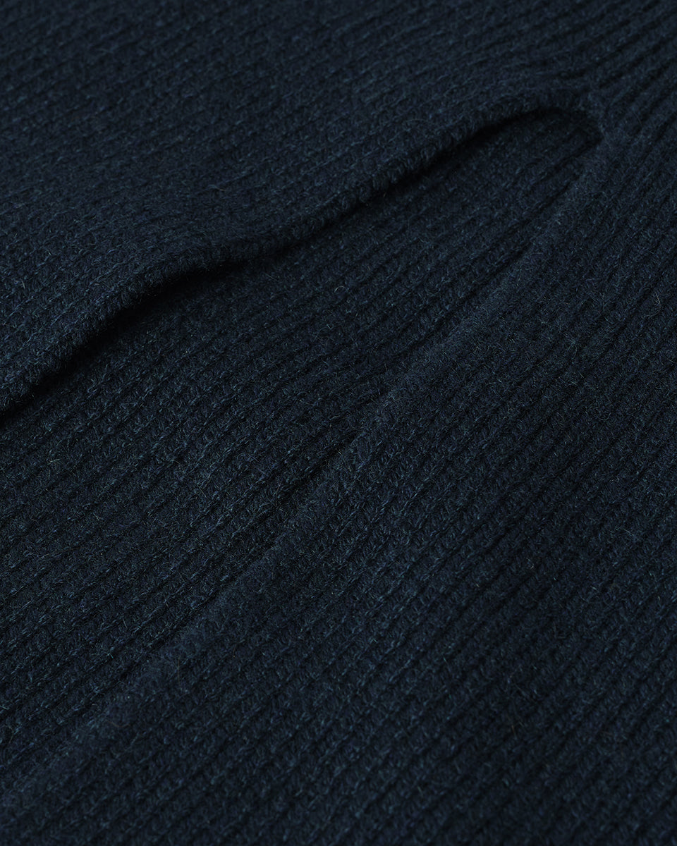 Johnstons of Elgin AW25 Women's Knitwear Bottle Green Cashmere Green Midi Skirt Back View KBC01032SC7341