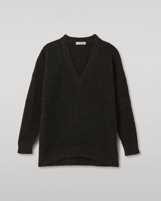 Eva Grey Brushed Cashmere-Silk-Wool Jumper