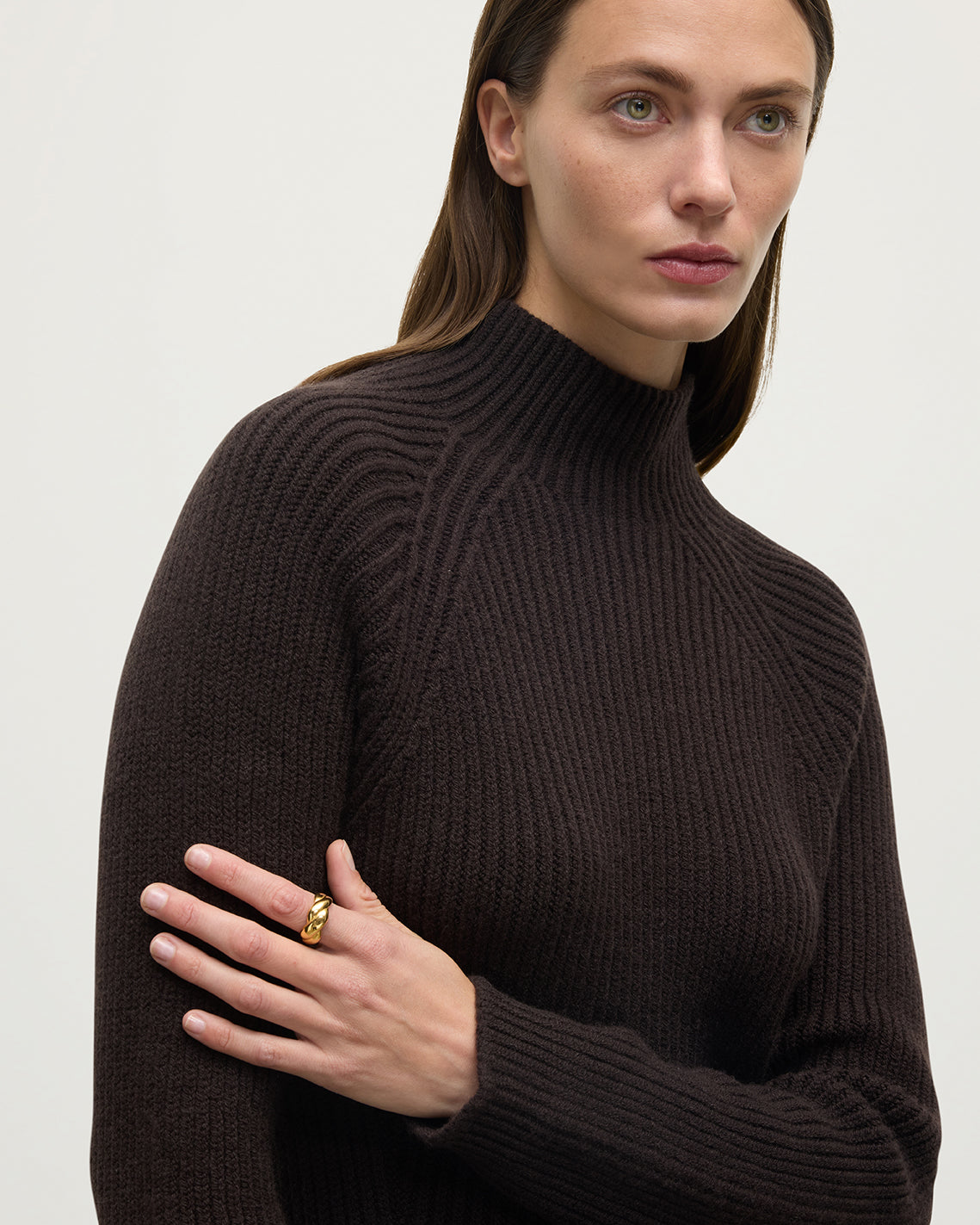 Johnstons of Elgin Women's Cashmere Dark brown Dress KBI01033SB7290