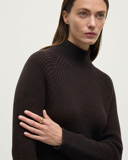 Johnstons of Elgin Women's Cashmere Dark brown Dress KBI01033SB7290