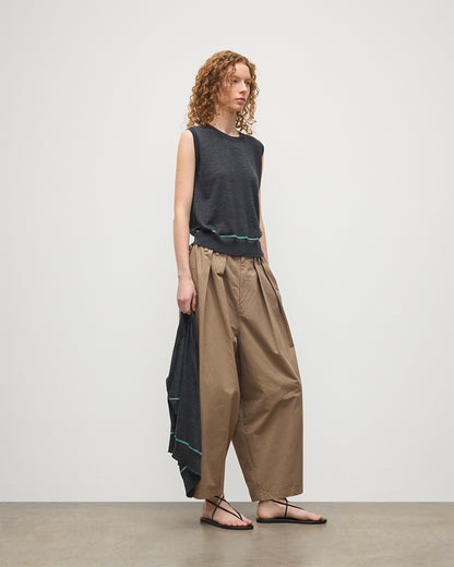 JOHNSTONS OF ELGIN WOMENS BRAE SLEEVELESS CREW GREY 100% MERINO WOOL KBI01064Q25965