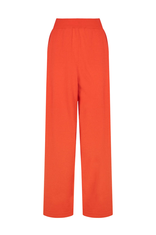 Johnstons of Elgin SS24 Women's Knitwear Coral Wide Leg Cashmere Culottes KBP00926SG4262