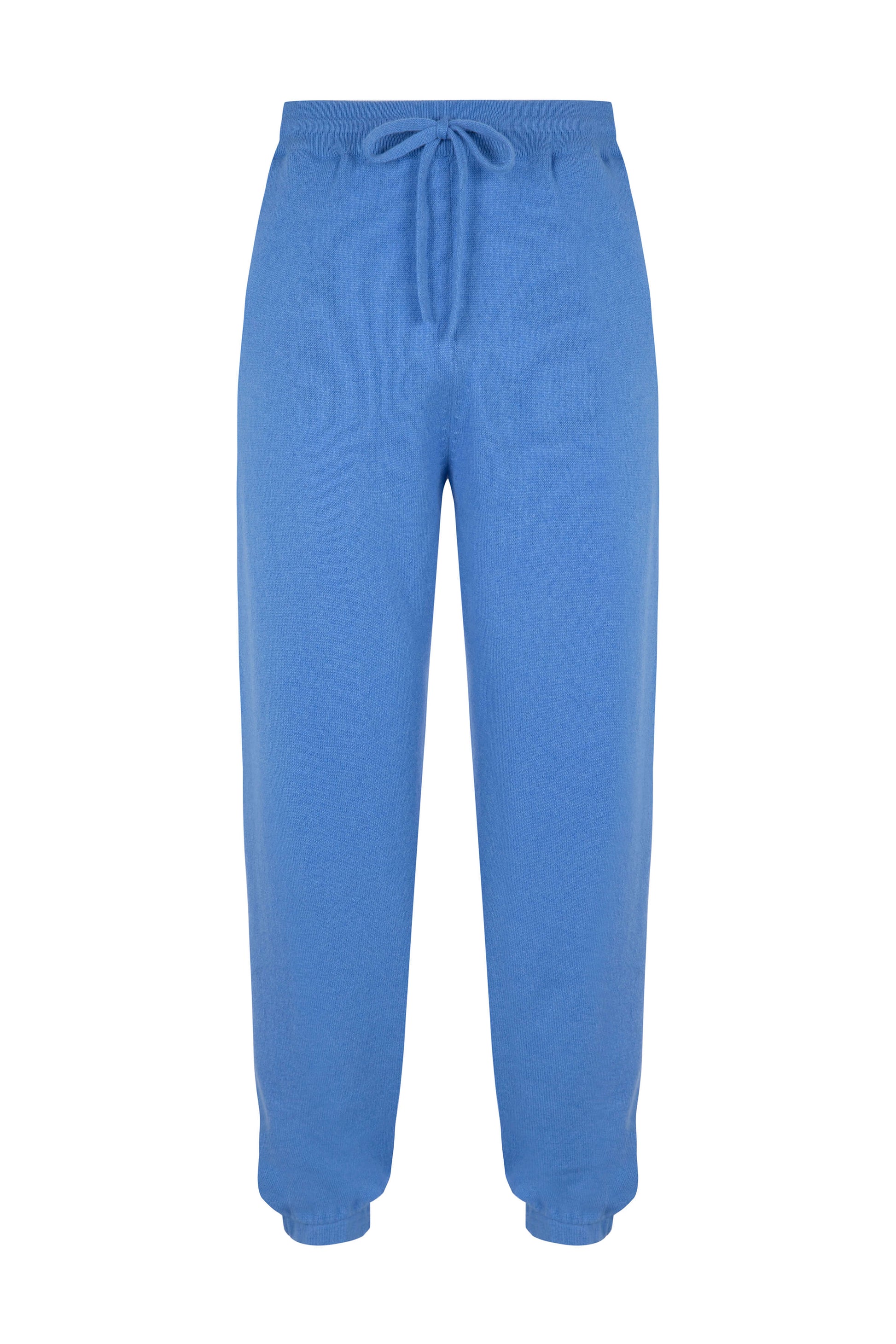 Johnstons of Elgin SS24 Men's Knitwear Skye Blue Performance Cashmere Cuffed Joggers KBP00948SD4950