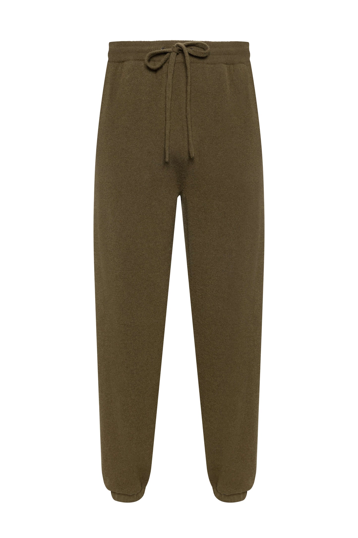 Johnstons of Elgin AW24 Men's Tapered Cashmere Joggers in Olive KBP00948SC4596