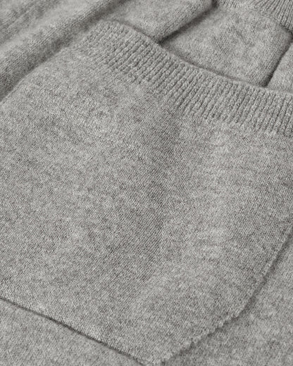 JOHNSTONS OF ELGIN MENS KIRK SWEATPANTS LIGHT GREY 97% CASHMERE 3% POLYESTER KBP00948HA0308