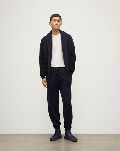 Johnstons of Elgin AW25 Men's Knitwear Dark Navy Tapered Cashmere Navy Joggers KBP00948SD7666