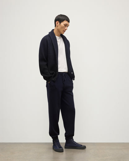 Johnstons of Elgin AW25 Men's Knitwear Dark Navy Tapered Cashmere Navy Joggers KBP00948SD7666