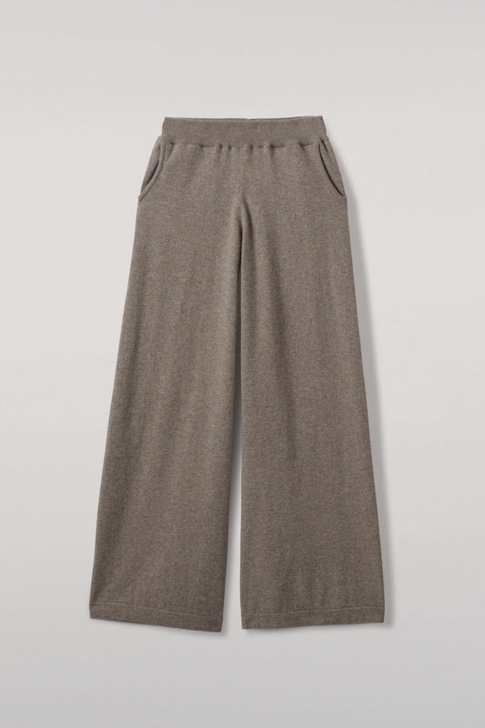 Johnstons of Elgin AW25 Women's Knitwear Ash Oversize Slouch Cashmere Trousers KBP00957HB4351