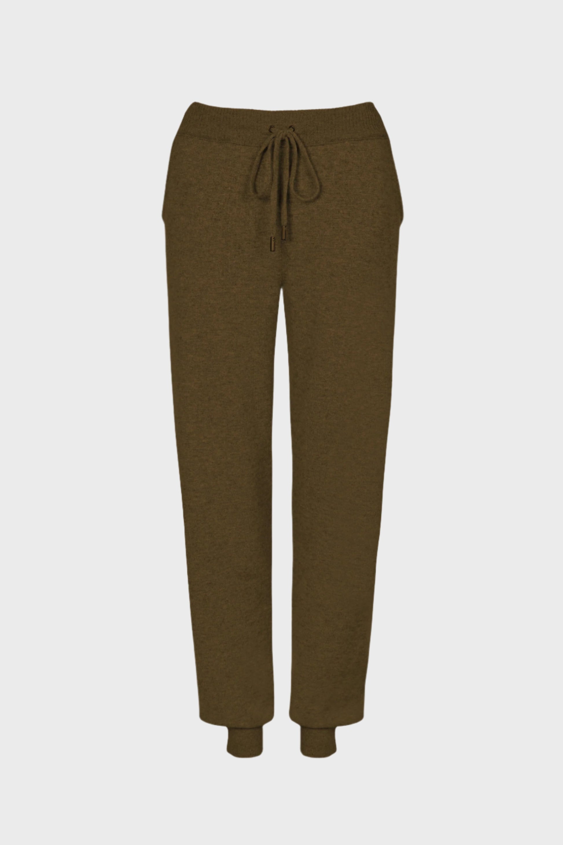 Johnstons of Elgin's Women's Cashmere Joggers in Olive green KBP04792SC4596