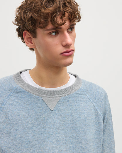 JOHNSTONS OF ELGIN BEACH SWEATSHIRT BLUE 100% CASHMERE KBU01065Q25952