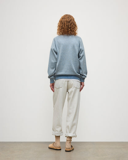 JOHNSTONS OF ELGIN BEACH SWEATSHIRT BLUE 100% CASHMERE UBU01065Q25952