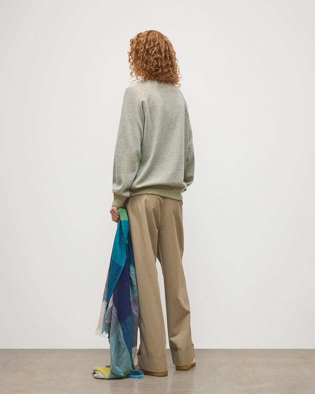 JOHNSTONS OF ELGIN BEACH SWEATSHIRT YELLOW 100% CASHMERE UBU01065Q25953