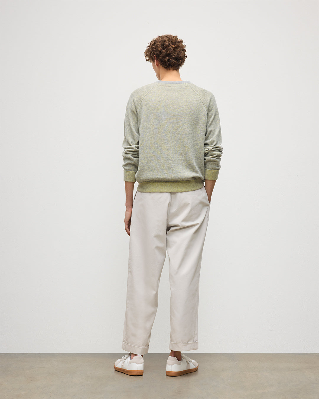 JOHNSTONS OF ELGIN BEACH SWEATSHIRT YELLOW 100% CASHMERE KBU01065Q25953