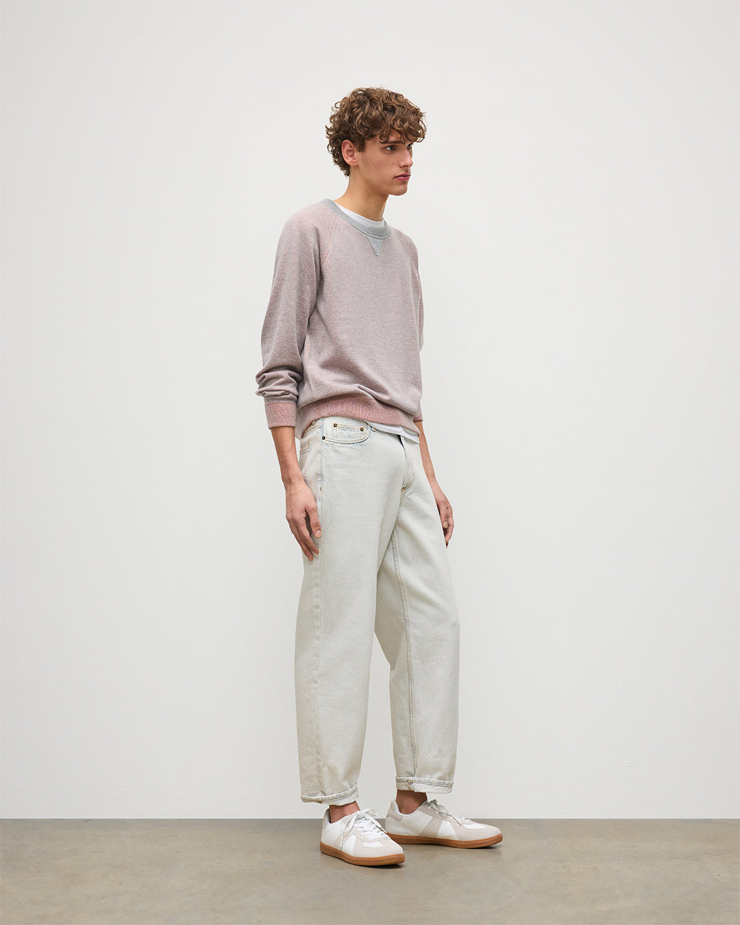 JOHNSTONS OF ELGIN BEACH SWEATSHIRT PINK 100% CASHMERE KBU01065Q25954