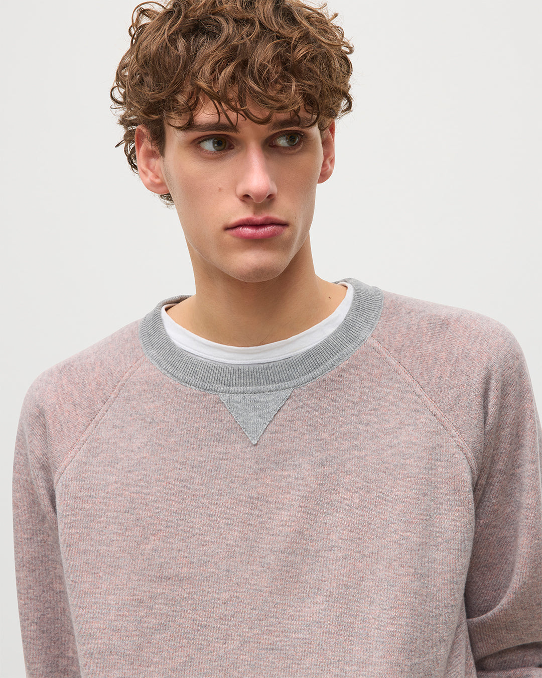 JOHNSTONS OF ELGIN BEACH SWEATSHIRT PINK 100% CASHMERE KBU01065Q25954