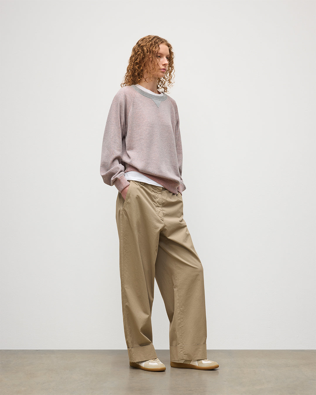 JOHNSTONS OF ELGIN BEACH SWEATSHIRT PINK 100% CASHMERE UBU01065Q25954