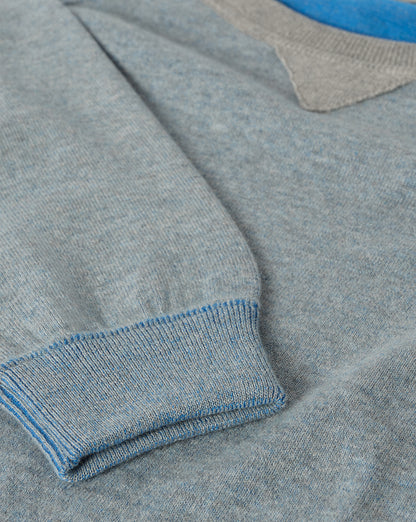 JOHNSTONS OF ELGIN MENS BEACH SWEATSHIRT BLUE 100% CASHMERE UBU010655Q25952