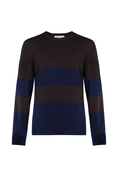 Colour Block Merino Jumper