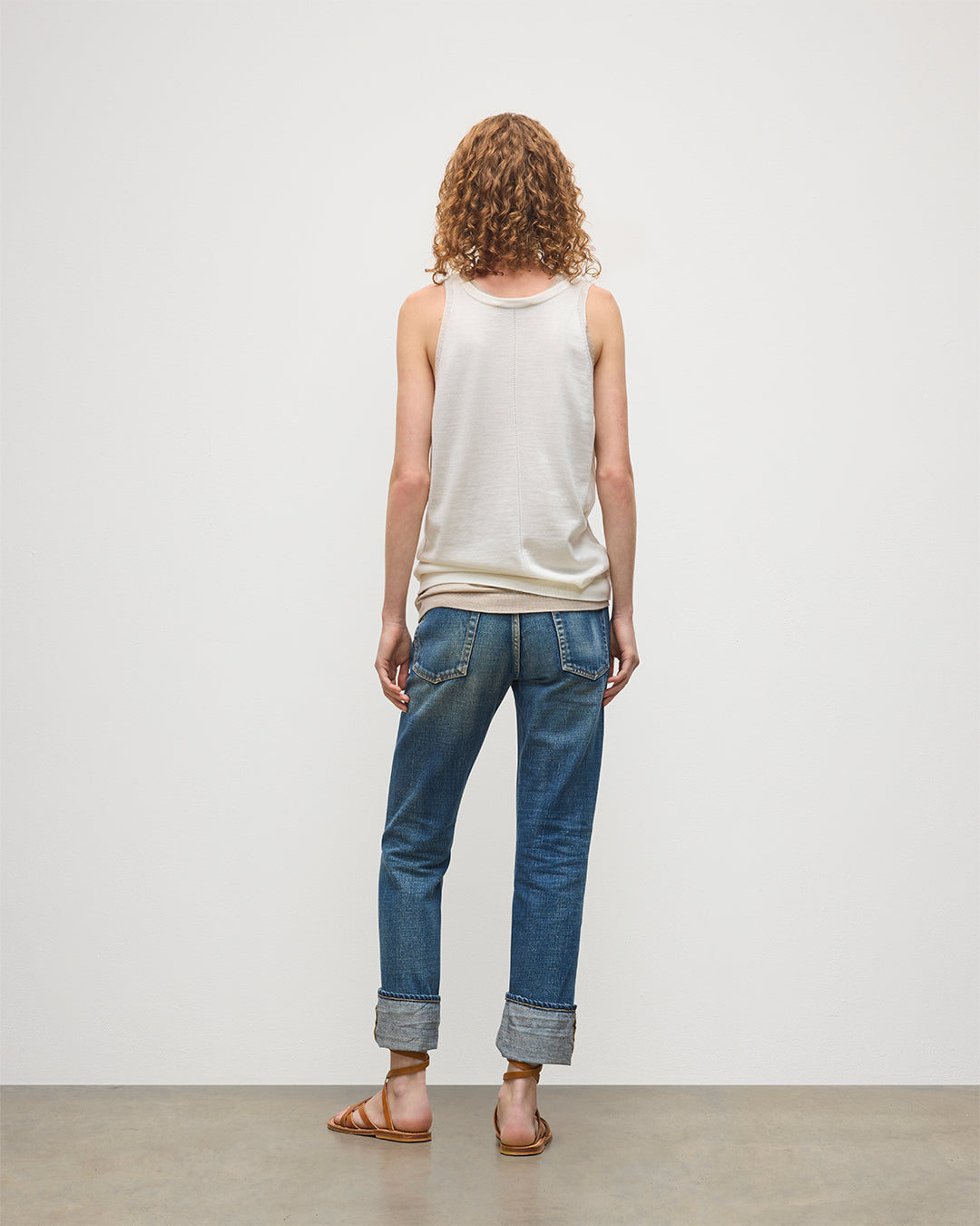 JOHNSTON OF ELGIN WOMENS GREER VEST WHITE 100% MERINO WOOL KDI00785SA0396