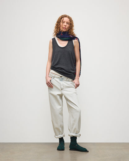 JOHNSTONS OF ELGIN WOMENS GREER VEST GREY 100% MERINO WOOL KDI00785HA4126