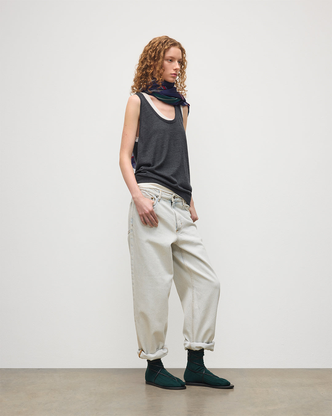 JOHNSTONS OF ELGIN WOMENS GREER VEST GREY 100% MERINO WOOL KDI00785HA4126