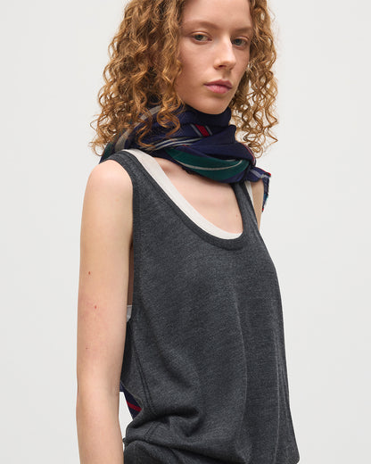 JOHNSTONS OF ELGIN WOMENS GREER VEST GREY 100% MERINO WOOL KDI00785HA4126