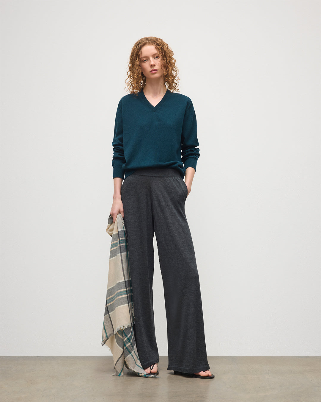 Ina Grey Merino Trousers | Scottish Luxury Cashmere & Wool – Johnstons ...