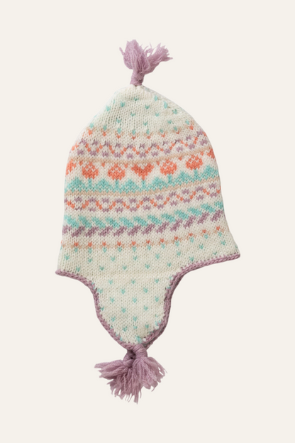 Johnstons of Elgin Baby Handknits Guimauve Hand Knitted Cashmere Fairisle Baby Hat JA000133SE4845