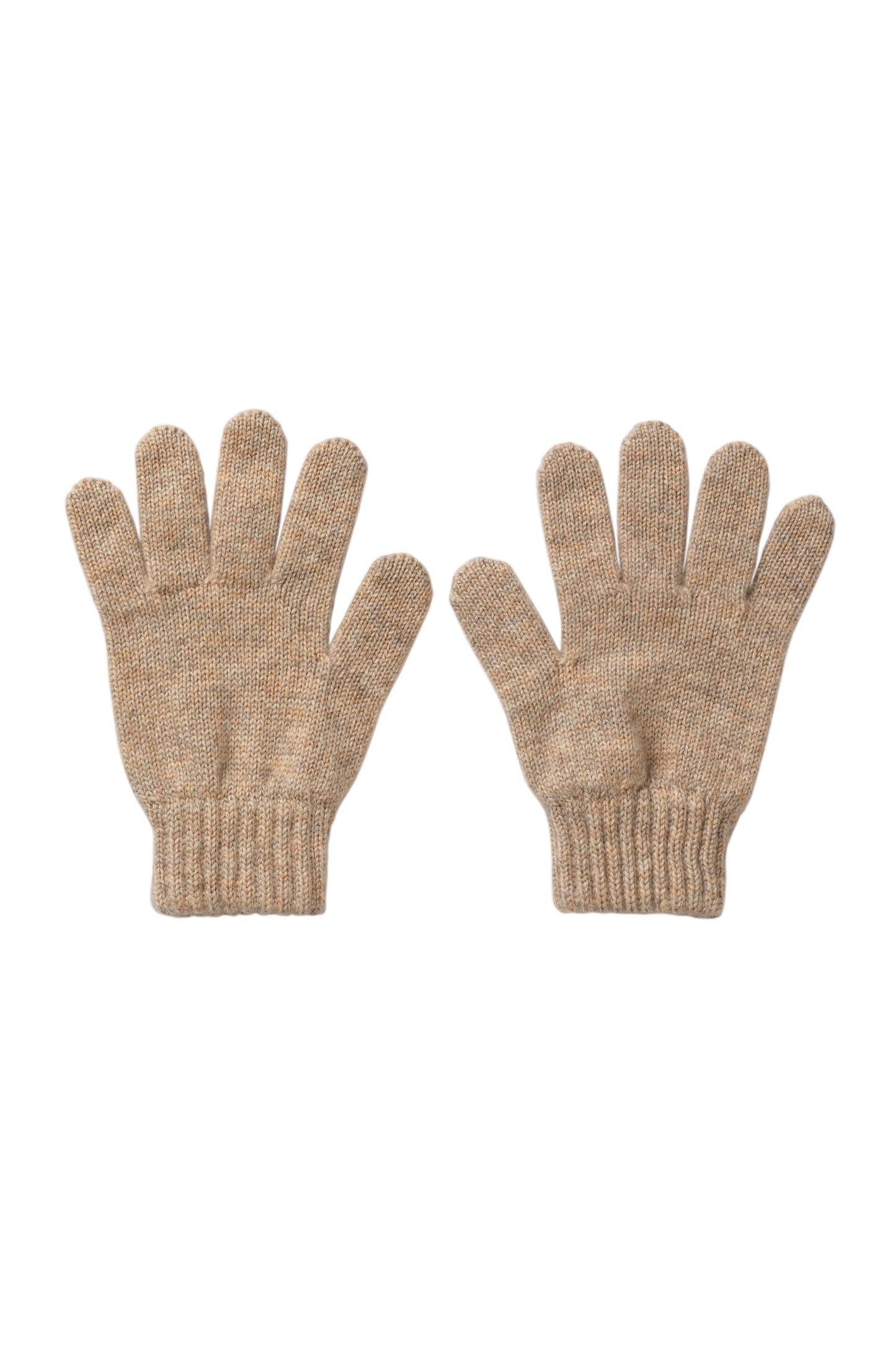 Johnstons of Elgin AW24 Children's Knitted Accessory Oatmeal Children's Cashmere Gloves HAY03492HB02104