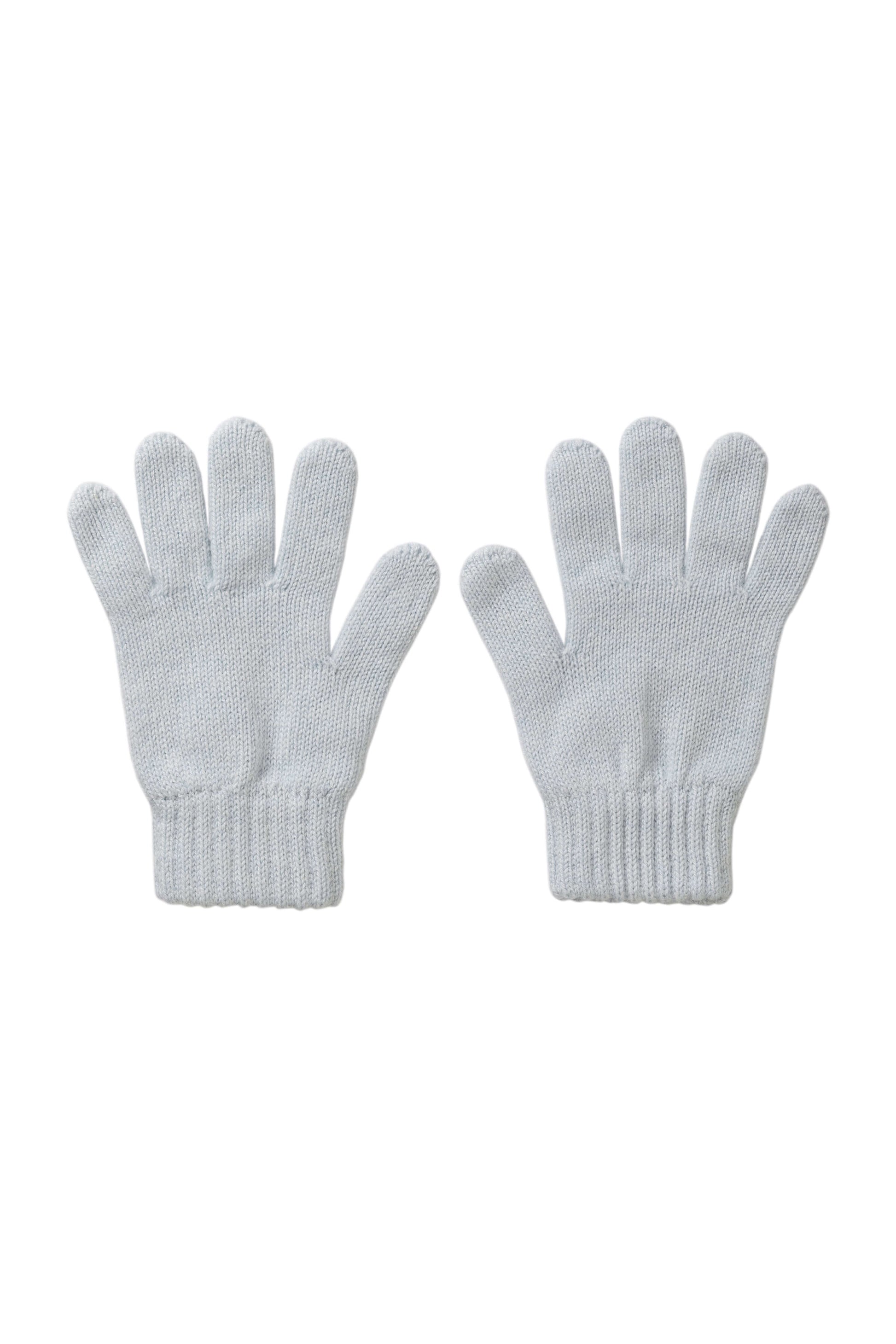 Johnstons of Elgin AW24 Children's Knitted Accessory Ice Blue Children's Cashmere Gloves HAY03492SD0169