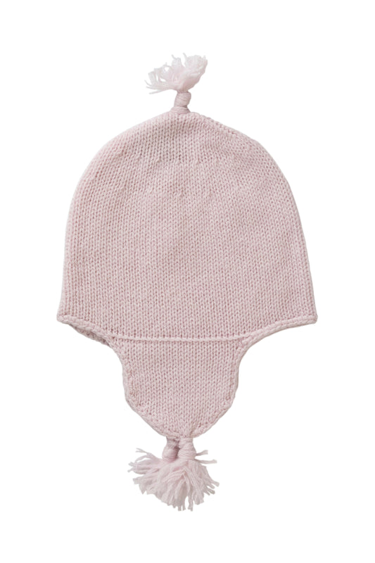 Johnstons of Elgin Baby Handknits Blush Cashmere Baby Hat with Tassel JA000139SE0208ONE