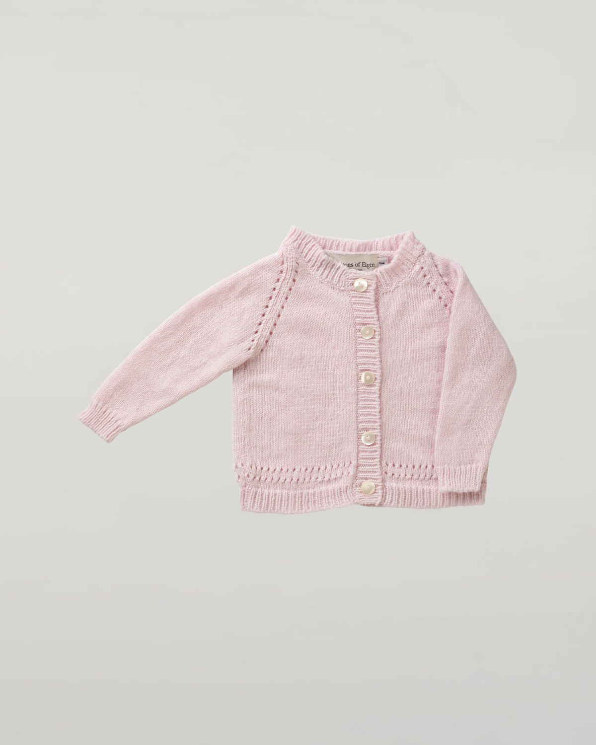 Johnstons of Elgin Baby Handknits Blush Hand Knit Cashmere Baby Cardigan & Cashmere Beanie Giftset AW21GIFTSET19B