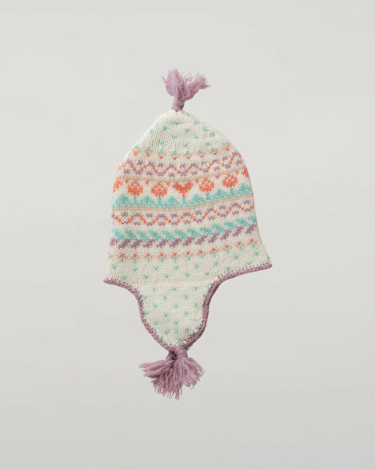 Johnstons of Elgin Baby Handknits Guimauve Hand Knitted Cashmere Fairisle Baby Hat JA000133SE4845