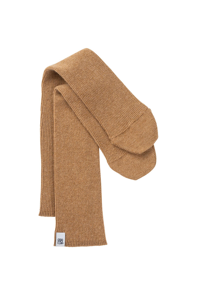 Johnstons of Elgin  Luxury Cashmere Travel Socks in Camel on a white background PA0000947310ONE