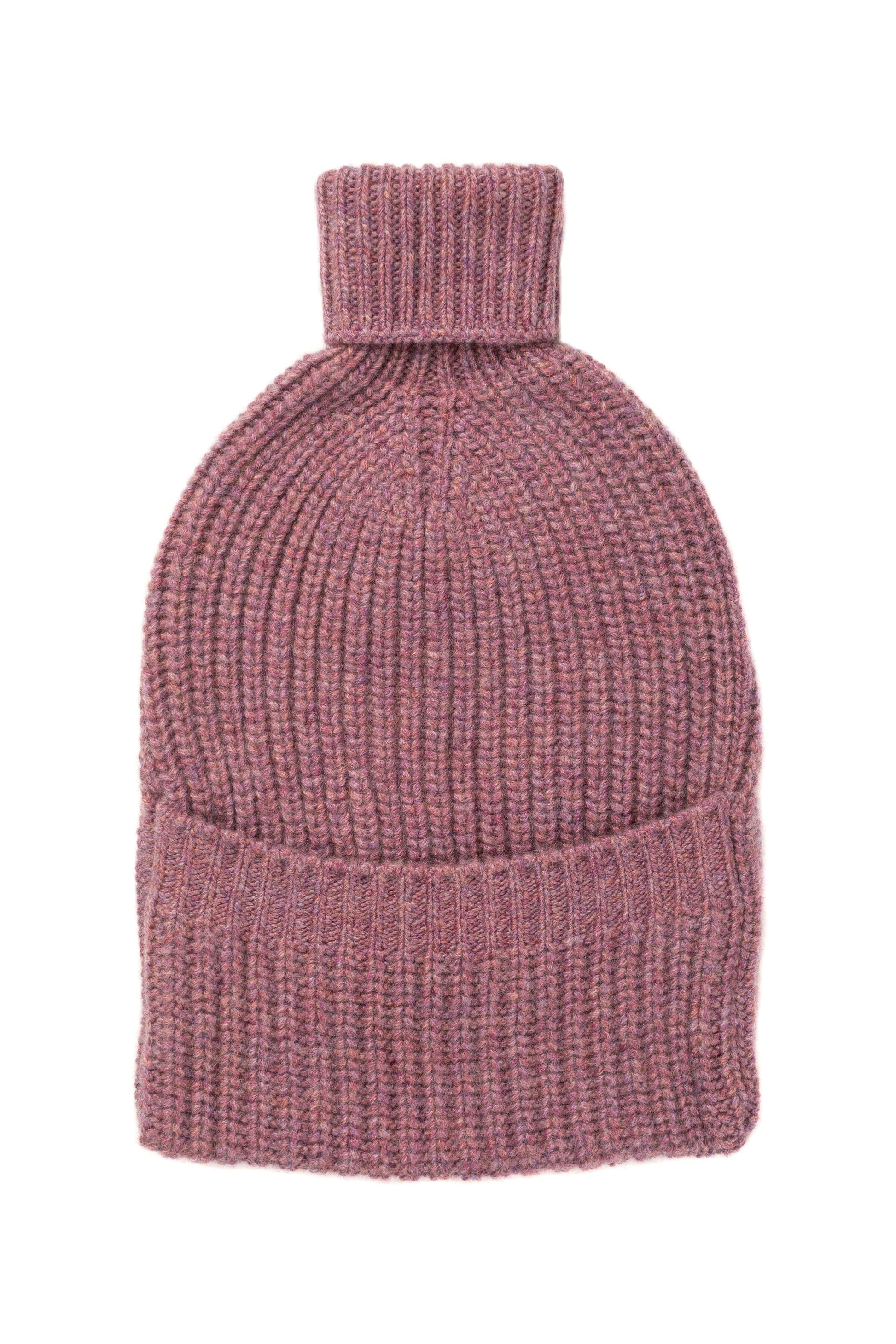 Johnstons of Elgin Cashmere Accessories Heather Purple Ribbed Cashmere Hot Water Bottle PA000062HE4307