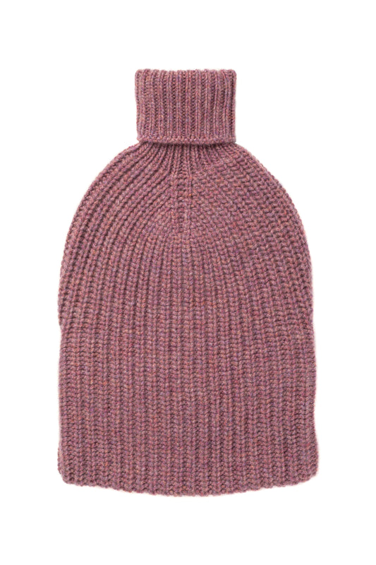 Johnstons of Elgin Cashmere Accessories Heather Purple Ribbed Cashmere Hot Water Bottle PA000062HE4307