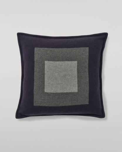 Johnstons of Elgin 100% Cashmere Pillow in Art Geometric Earth Mineral, Navy and Grey PA000152RU7827ONE