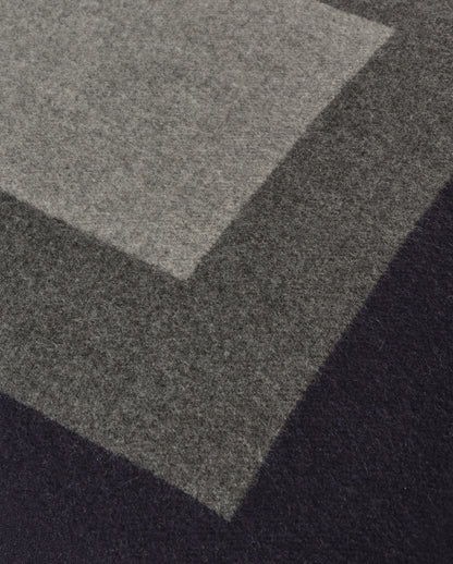 Johnstons of Elgin 100% Cashmere Pillow in Art Geometric Earth Mineral, Navy and Grey PA000152RU7827ONE