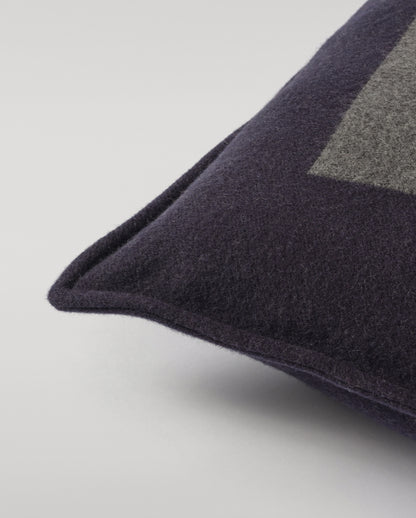Johnstons of Elgin 100% Cashmere Pillow in Art Geometric Earth Mineral, Navy and Grey PA000152RU7827ONE