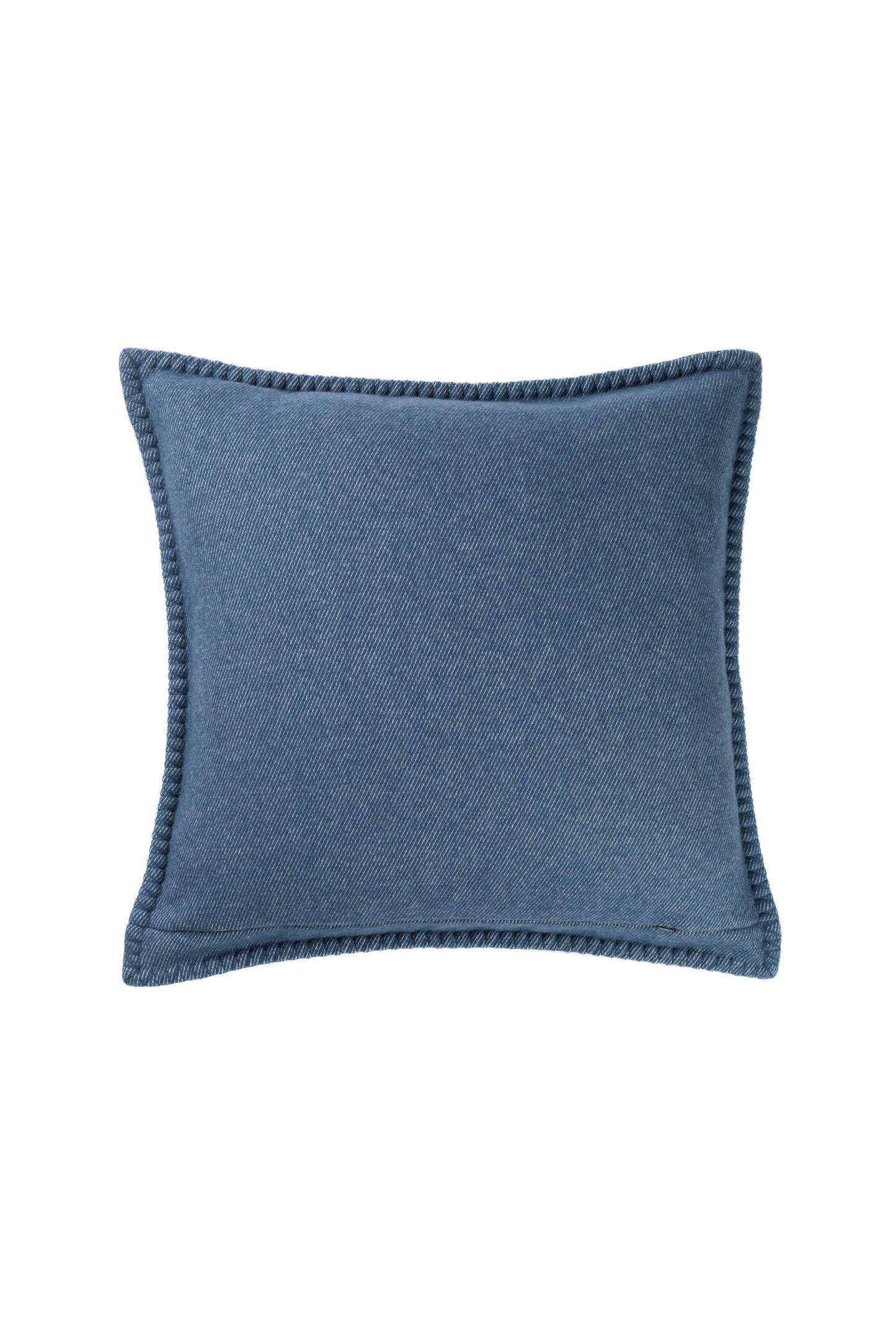 Johnstons of Elgin 2024 Home Collection Sapphire & White Blanket Stitched Basketweave Cushion PB000059RU7448ONE