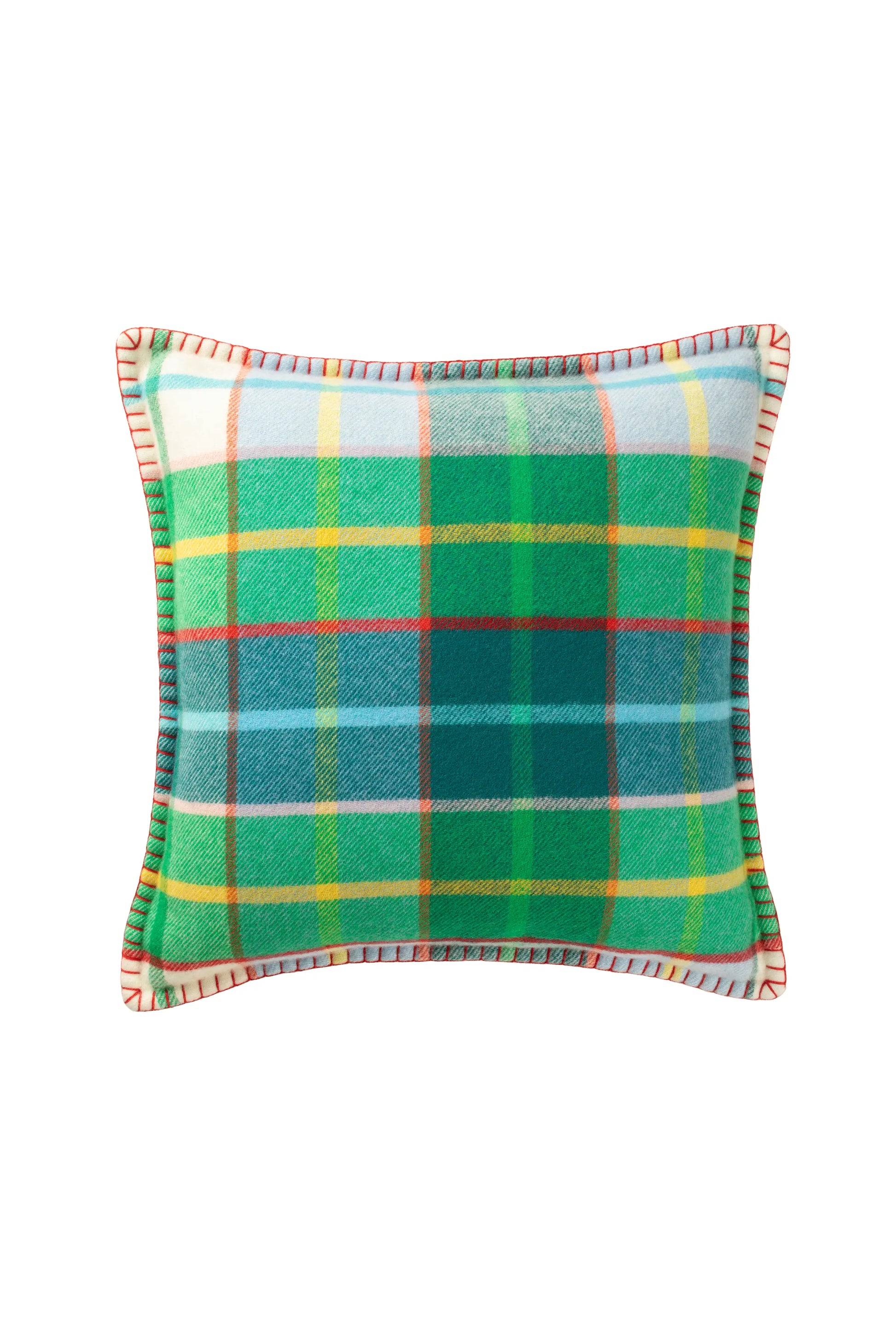 Johnstons of Elgin 2024 Home Collection Multi Check Double Face Lambswool Cushion PD000440RU7473ONE