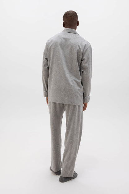 Johnstons of Elgin AW24 Men's Tailoring Light Grey Cashmere Pyjama Lounge Set TA000557RU6784