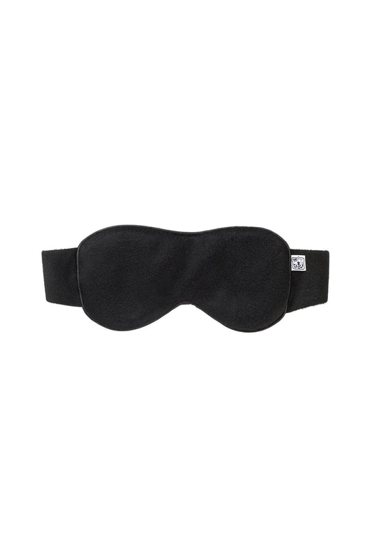 Johnstons of Elgin Cashmere Eye Mask with Silk Lining in Black on a white background TA0003406841ONE