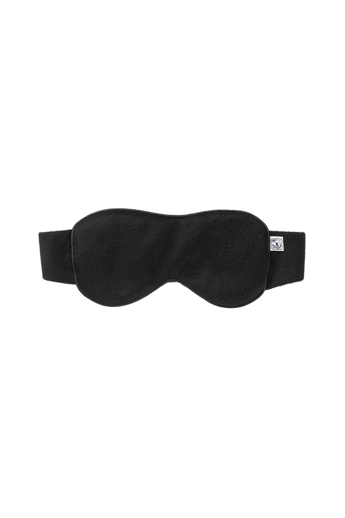 Johnstons of Elgin Cashmere Eye Mask with Silk Lining in Black on a white background AW24GIFTSET5A