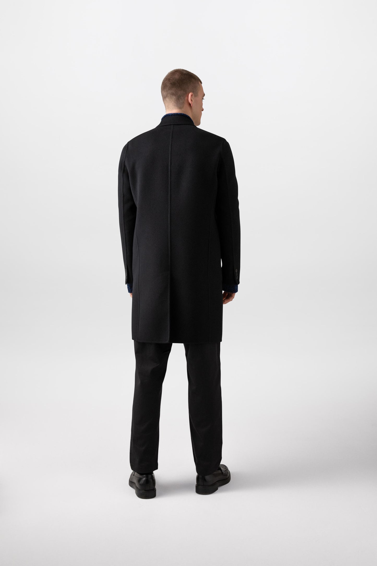 Johnstons of Elgin Men's Coats & Jackets Black Classic Cashmere Coat TA000516RU6432