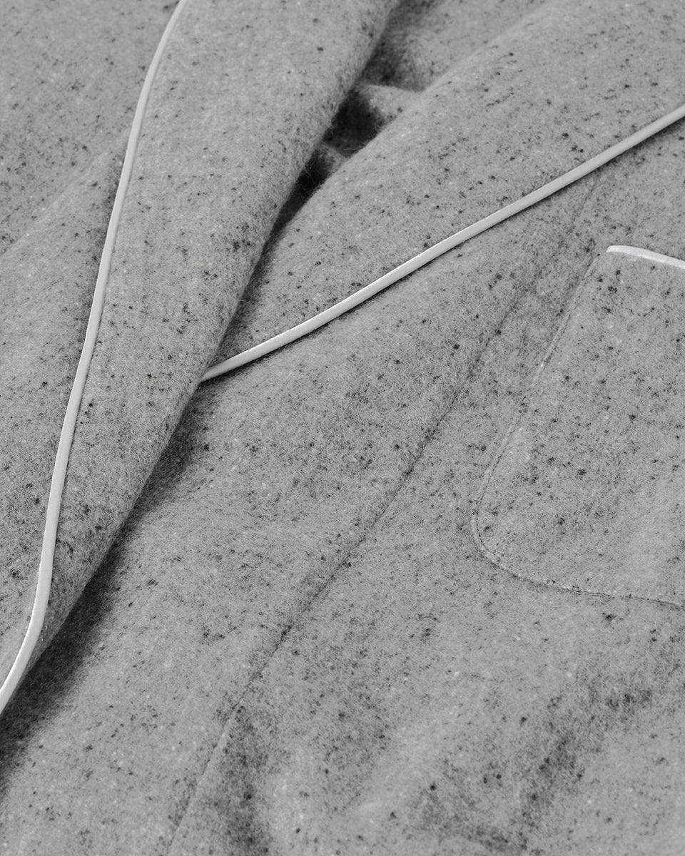 Johnstons of Elgin AW25 Men's Tailoring Light Grey Donegal Donegal Cashmere Dressing Gown TA000528RU7400