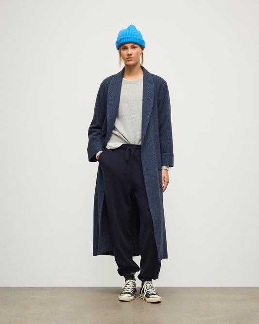 Johnstons of Elgin Women's Loungewear Navy Donegal Donegal Cashmere Dressing Gown TA000529RU7383