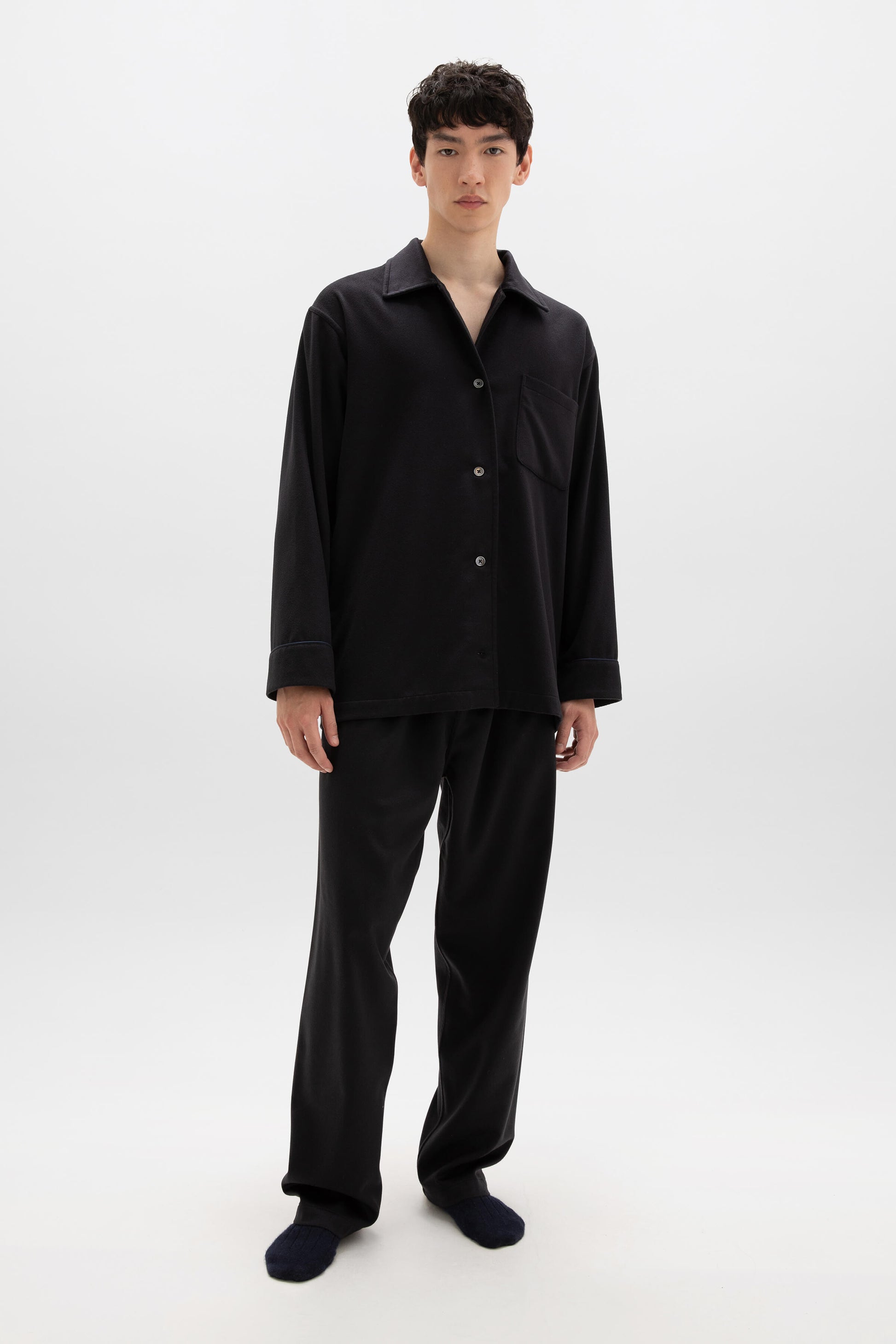 GLOBAL Pyjamasets voor heren, lange nachtkleding, 100% katoen, broek, lange mouwen, knoopsluiting, pyjama's, Blauw plaid 2560-11, L GLOBAL Pyjamasets voor heren, lange nachtkleding, 100% katoen, broek, lange mouwen, knoopsluiting, pyjama's, Blauw plaid 2560-11, L
