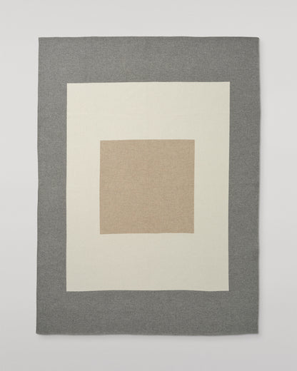 Johnstons of Elgin 100% Cashmere Art Geometric Blanket in Contemporary Neutral, Grey & Beige TA000683RU7763ONE