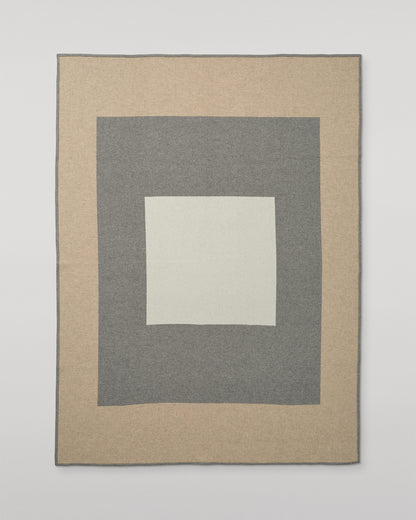 Johnstons of Elgin 100% Cashmere Art Geometric Blanket in Contemporary Neutral, Grey & Beige TA000683RU7763ONE